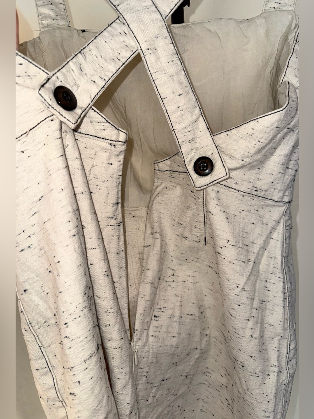 Urban Outfitters UO Hannah Cotton Cross-Back Romper, size L - Picture 3 of 5